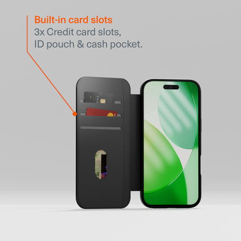 Magnetic Leather Wallet Case for iPhone 17 Pro Max