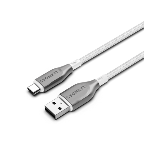 Armoured USB-C To USB-A Cable - White 2m