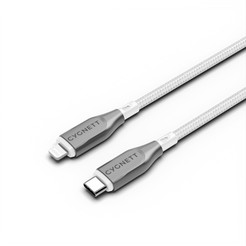 Armoured Lightning To USB-C Cable - White 3m