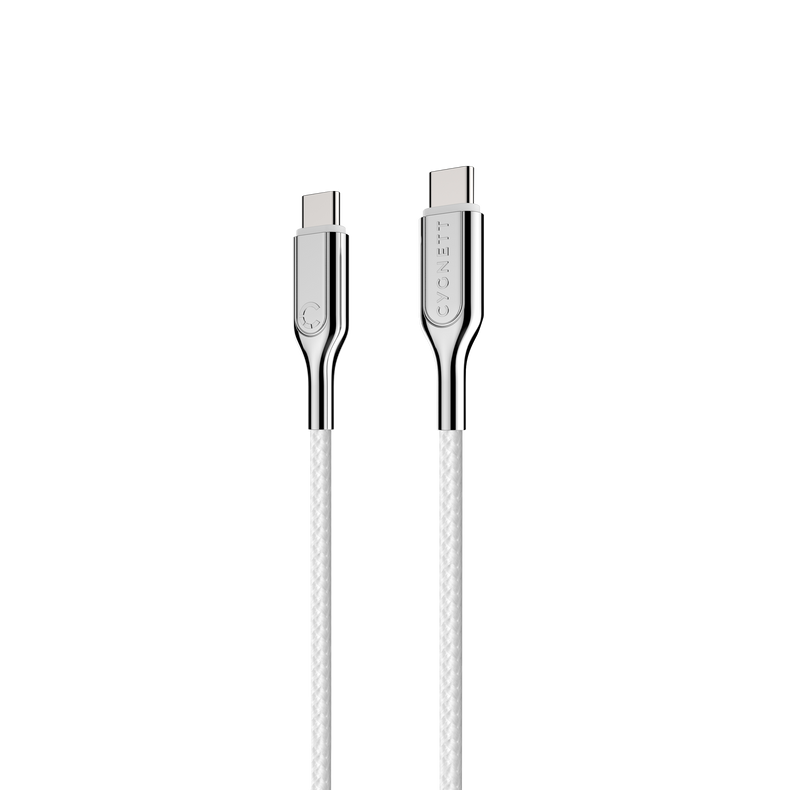 USB-C to USB-C Cable (USB 2.0) Braided White 1m