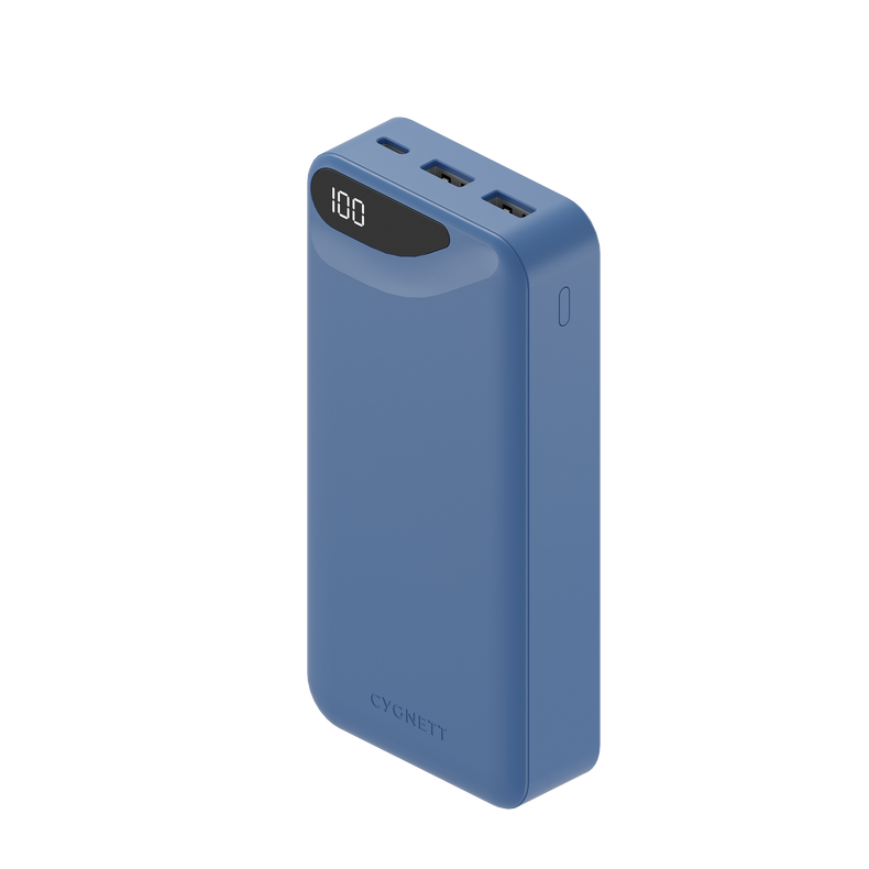 20,000 mAh Power Bank - Blue