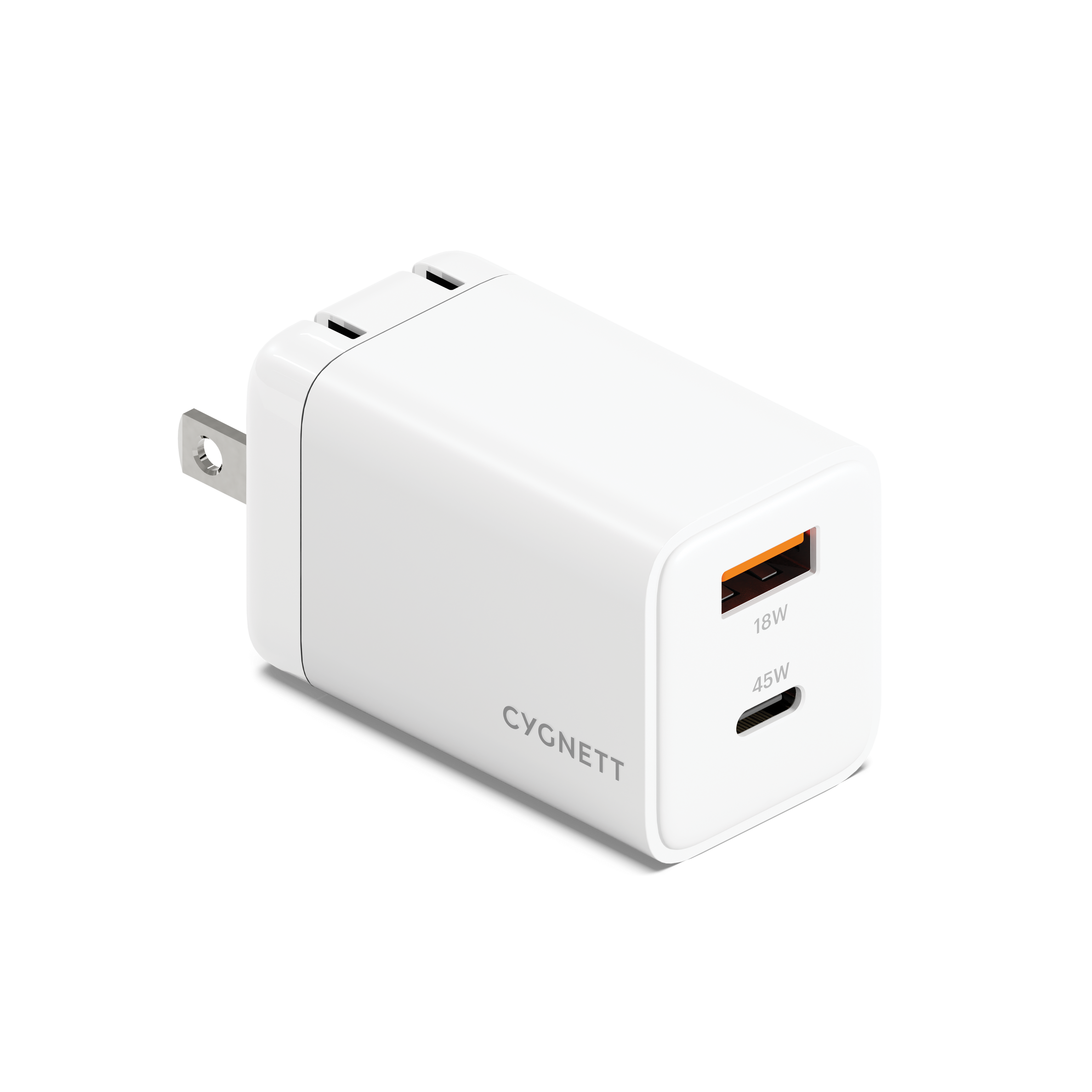 Dual Port GaN Wall Charger 45W