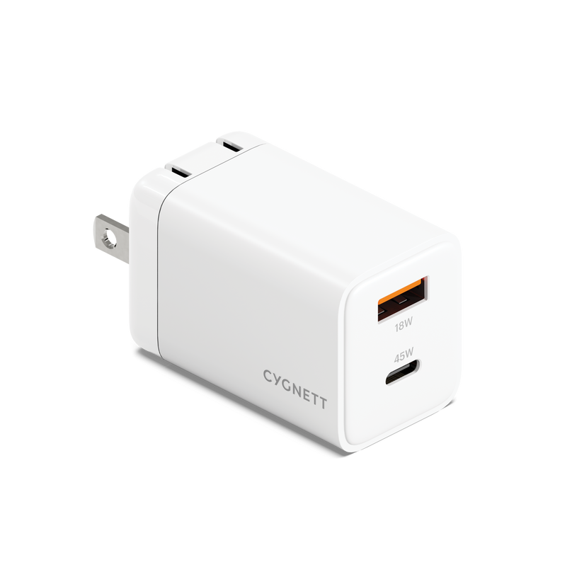 Dual Port GaN Wall Charger 45W