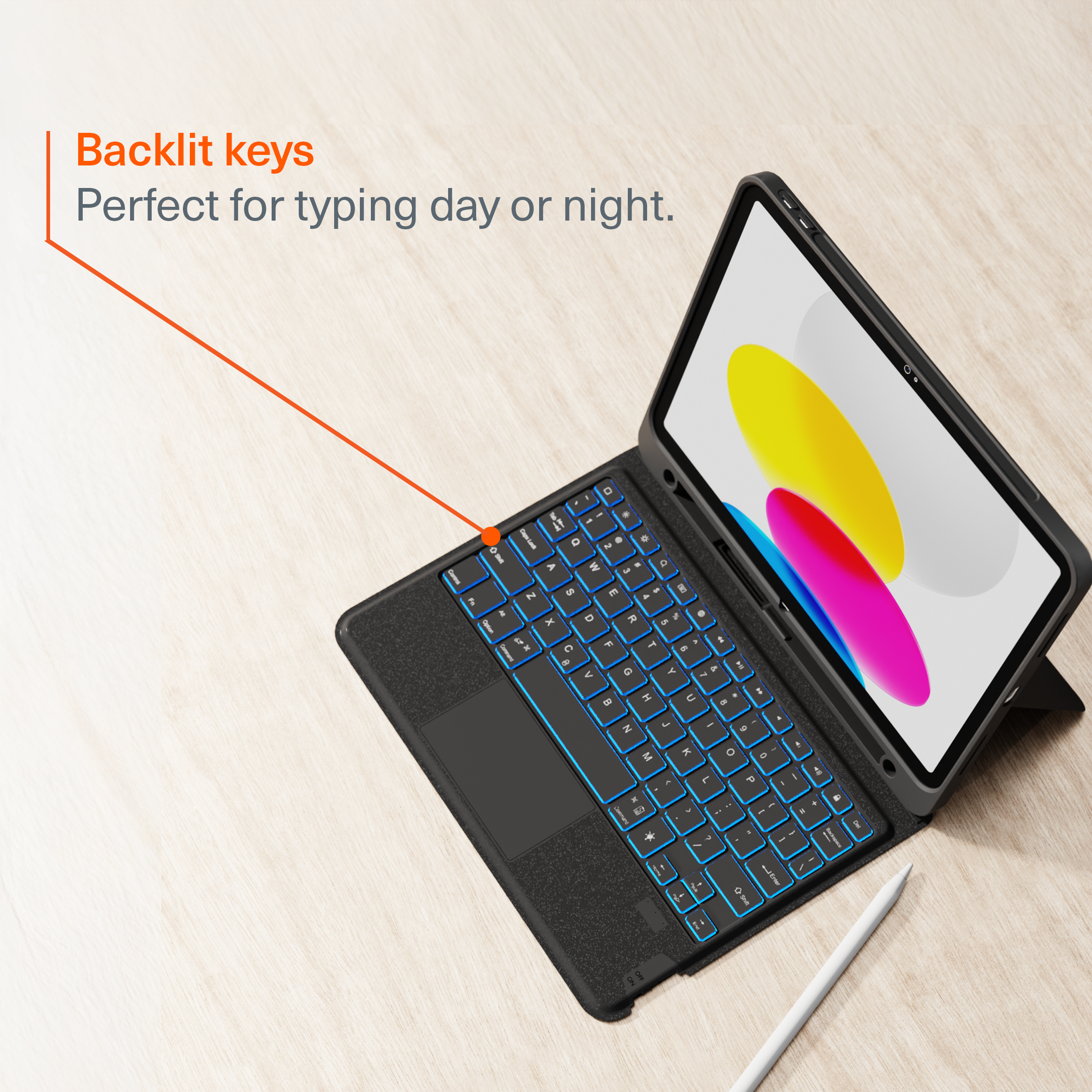 Magnetic Wireless Keyboard Case  For iPad A16 11”