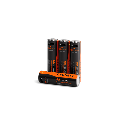AA USB-C Rechargeable Li-ion Battery (4 Pack)
