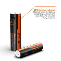 AA USB-C Rechargeable Li-ion Battery (4 Pack)
