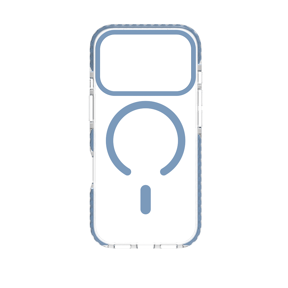 Blue Magnetic Clear Case for iPhone 18 Pro / 17 Pro