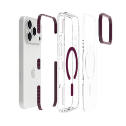 Purple Magnetic Clear Case for iPhone 18 Pro / 17 Pro