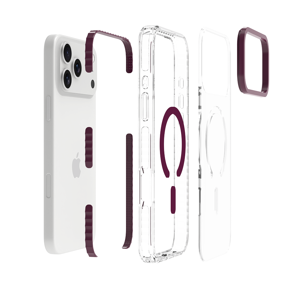 Purple Magnetic Clear Case for iPhone 18 Pro Max / 17 Pro Max