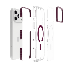 Purple Magnetic Clear Case for iPhone 18 Pro Max / 17 Pro Max