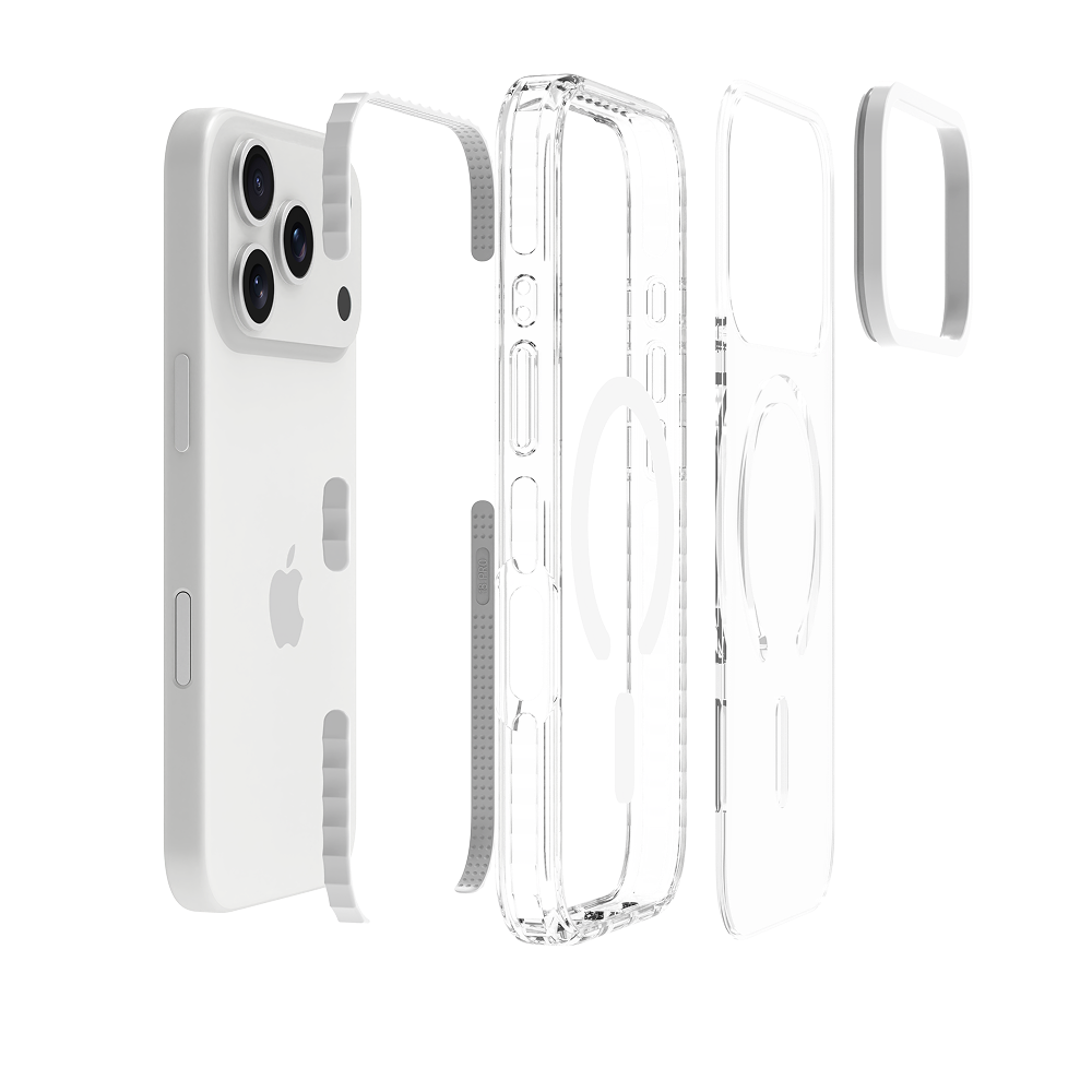 White Magnetic Clear Case for iPhone 18 Pro / 17 Pro