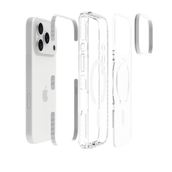 White Magnetic Clear Case for iPhone 18 Pro / 17 Pro