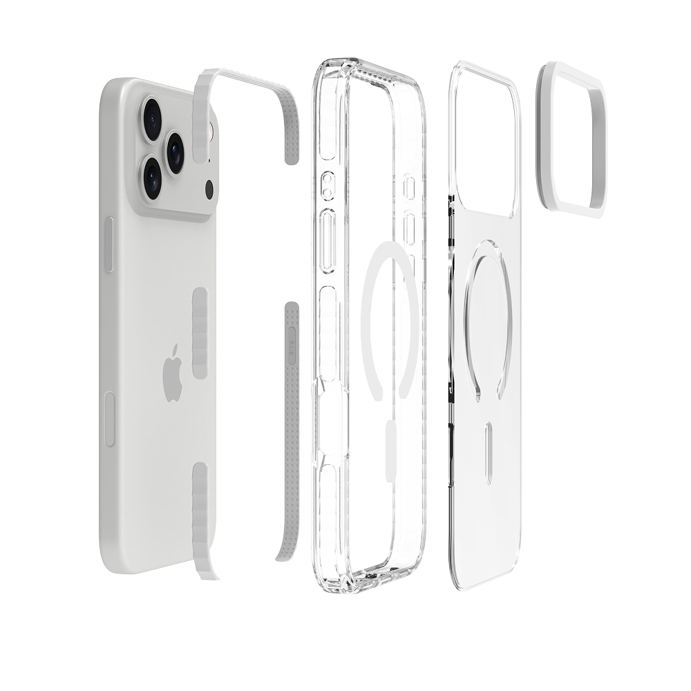 White Magnetic Clear Case for iPhone 18 Pro Max /  17 Pro Max