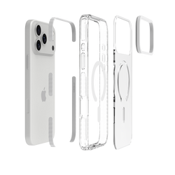 White Magnetic Clear Case for iPhone 18 Pro Max /  17 Pro Max