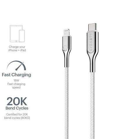 Lightning to USB-C Cable White 2m - Cygnett (AU)