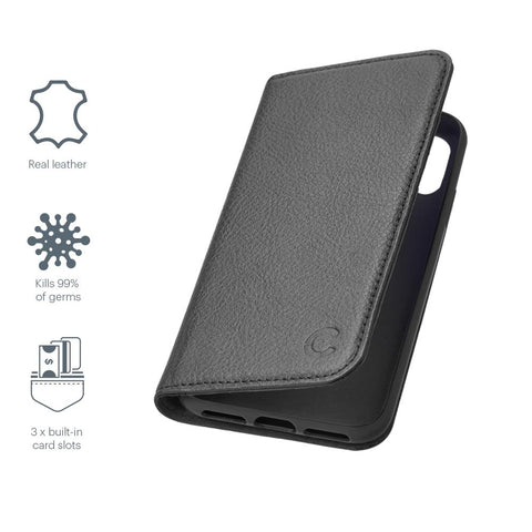 iPhone 12 Mini Leather Wallet Case - Black - Cygnett (AU)