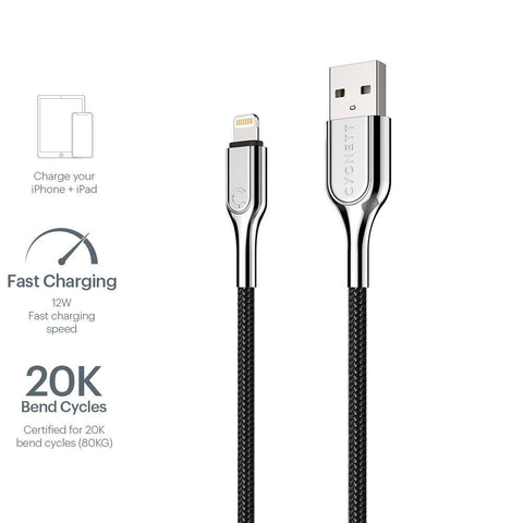 Lightning to USB-A Cable Braided Black 3m - Cygnett (AU)