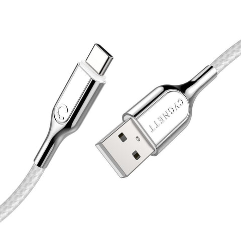 USB-C to USB-A Cable (USB 2.0) Braided White 2m - Cygnett (AU)