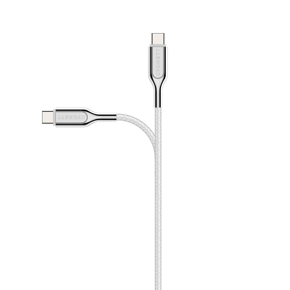 USB-C to USB-C Cable (USB 2.0) Braided White 1m - Cygnett (AU)