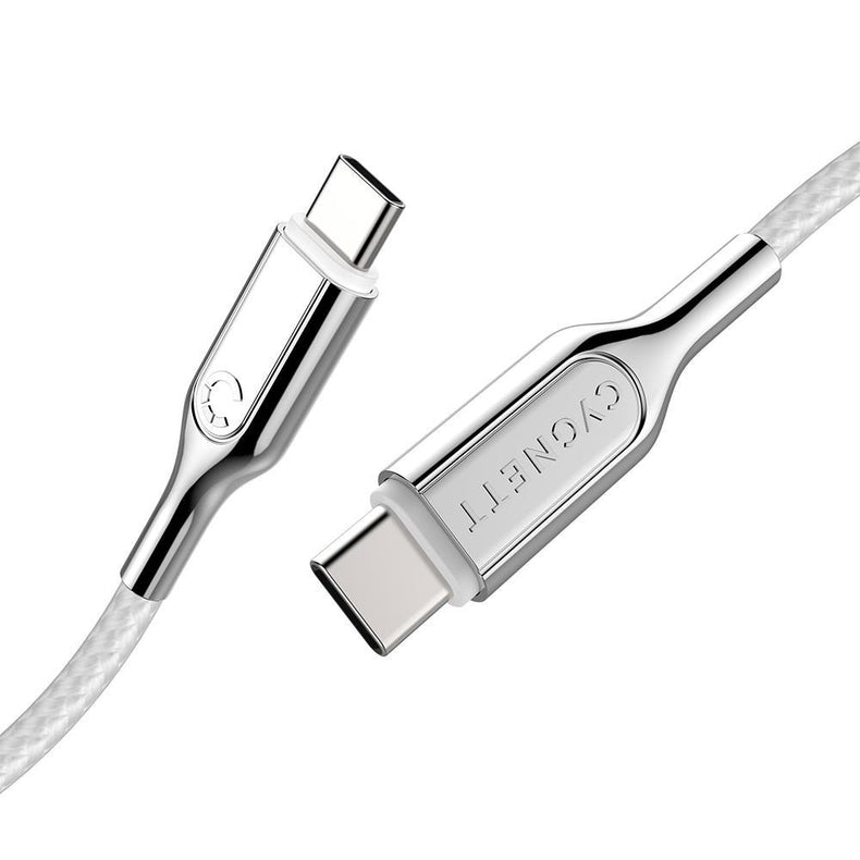 USB-C to USB-C Cable (USB 2.0) Braided White 1m - Cygnett (AU)
